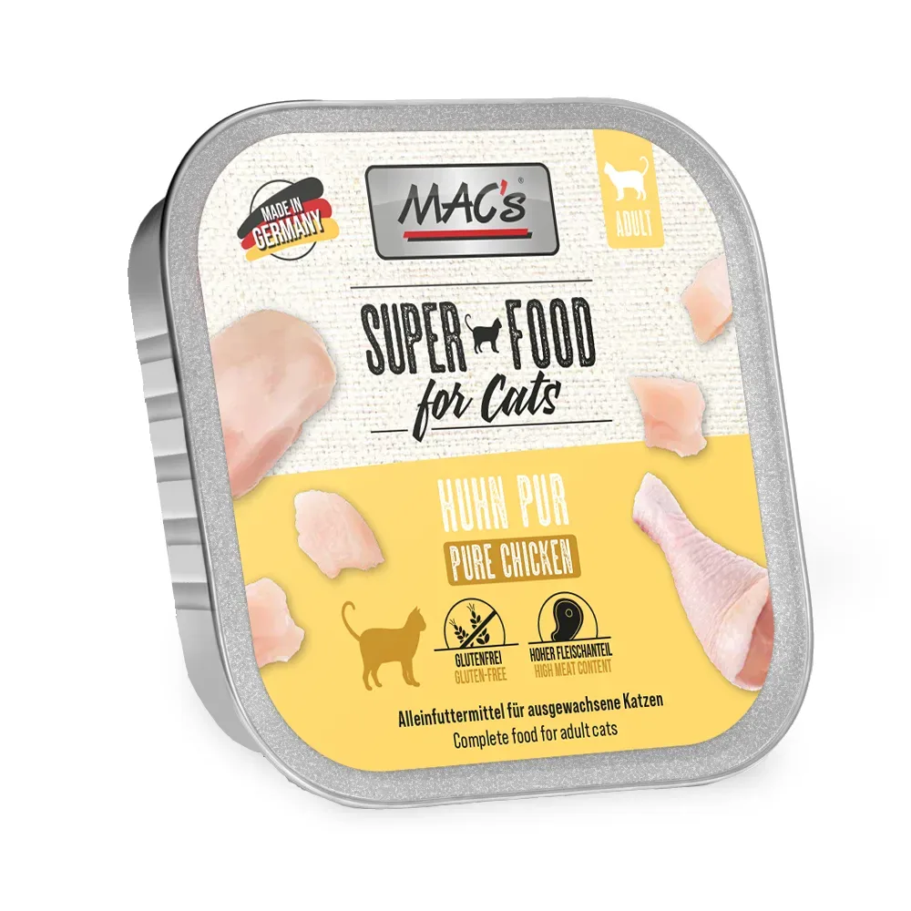 Sparpaket MAC's Cat Schale 32 x 100 g - Huhn Pur