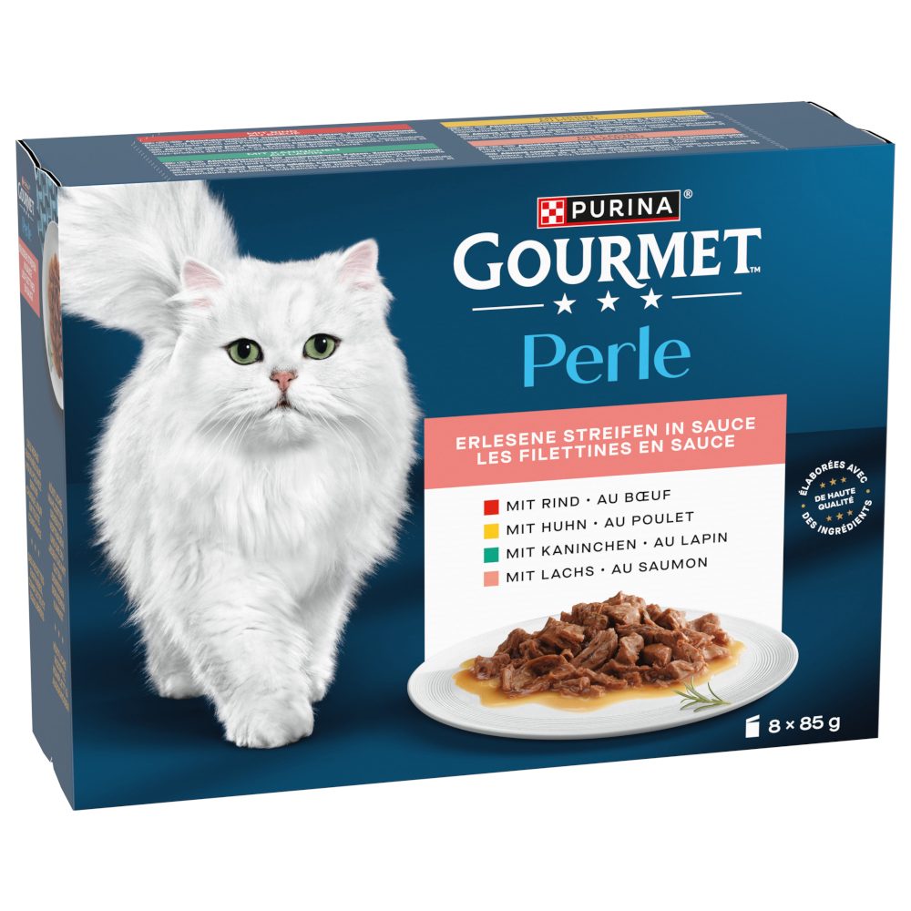 GOURMET Perle Erlesene Streifen 8x85g
