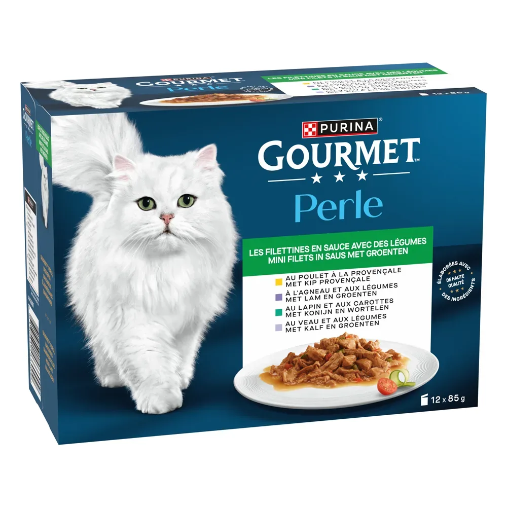 Gourmet Perle Gemischte Auswahl 12 x 85 g - Genuss in Sauce (4 Sorten)