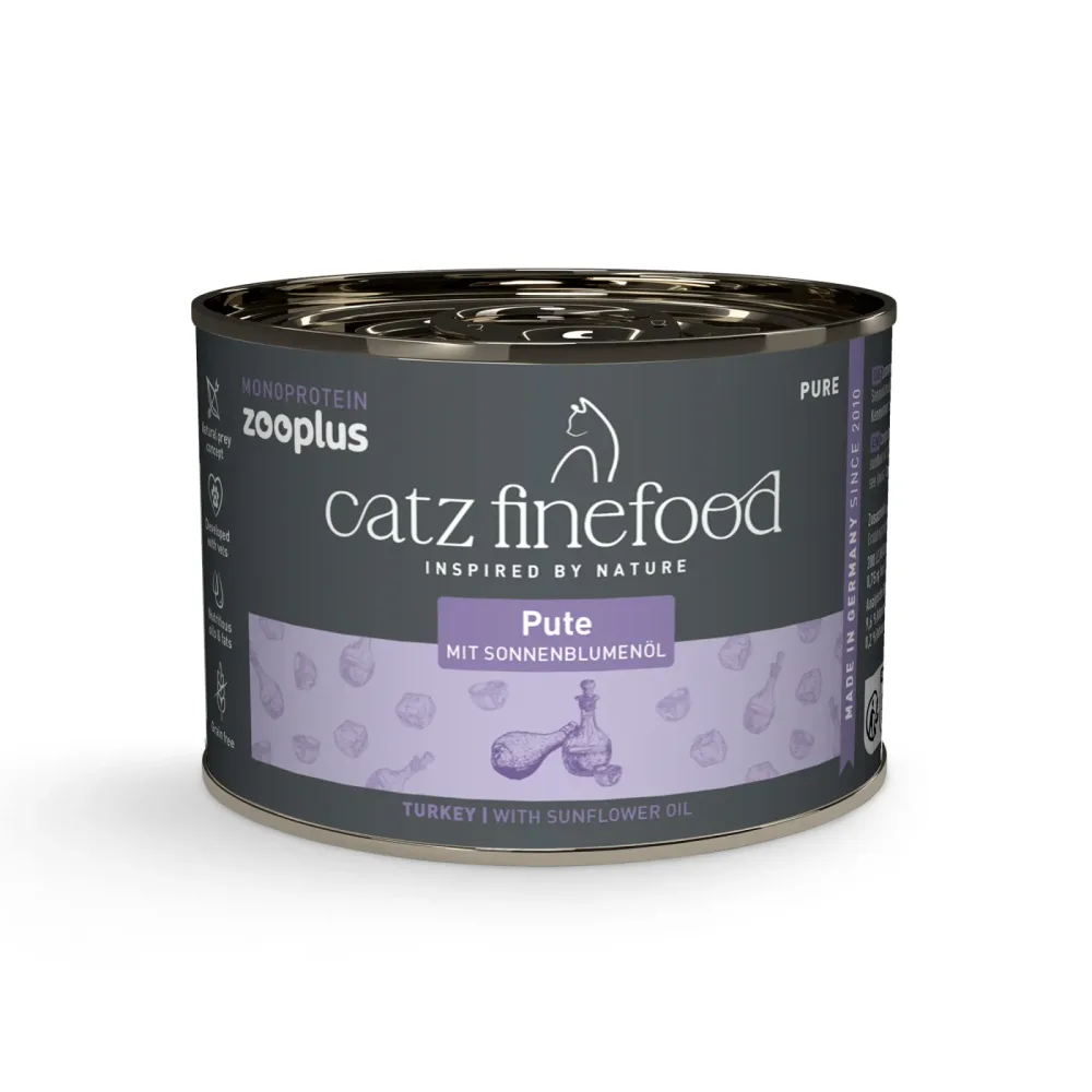 catz finefood Monoprotein zooplus 6 x 200 g - Pute