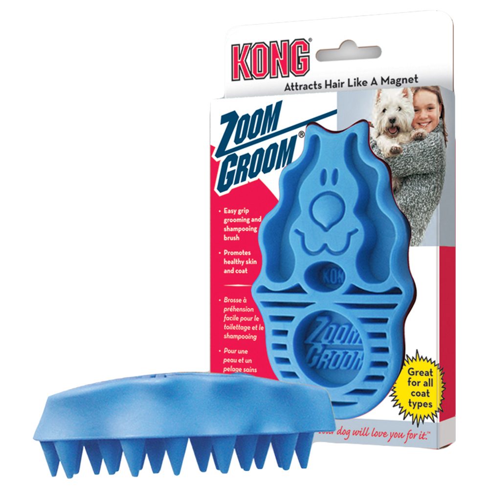 KONG ZoomGroom Hundebürste brombeere