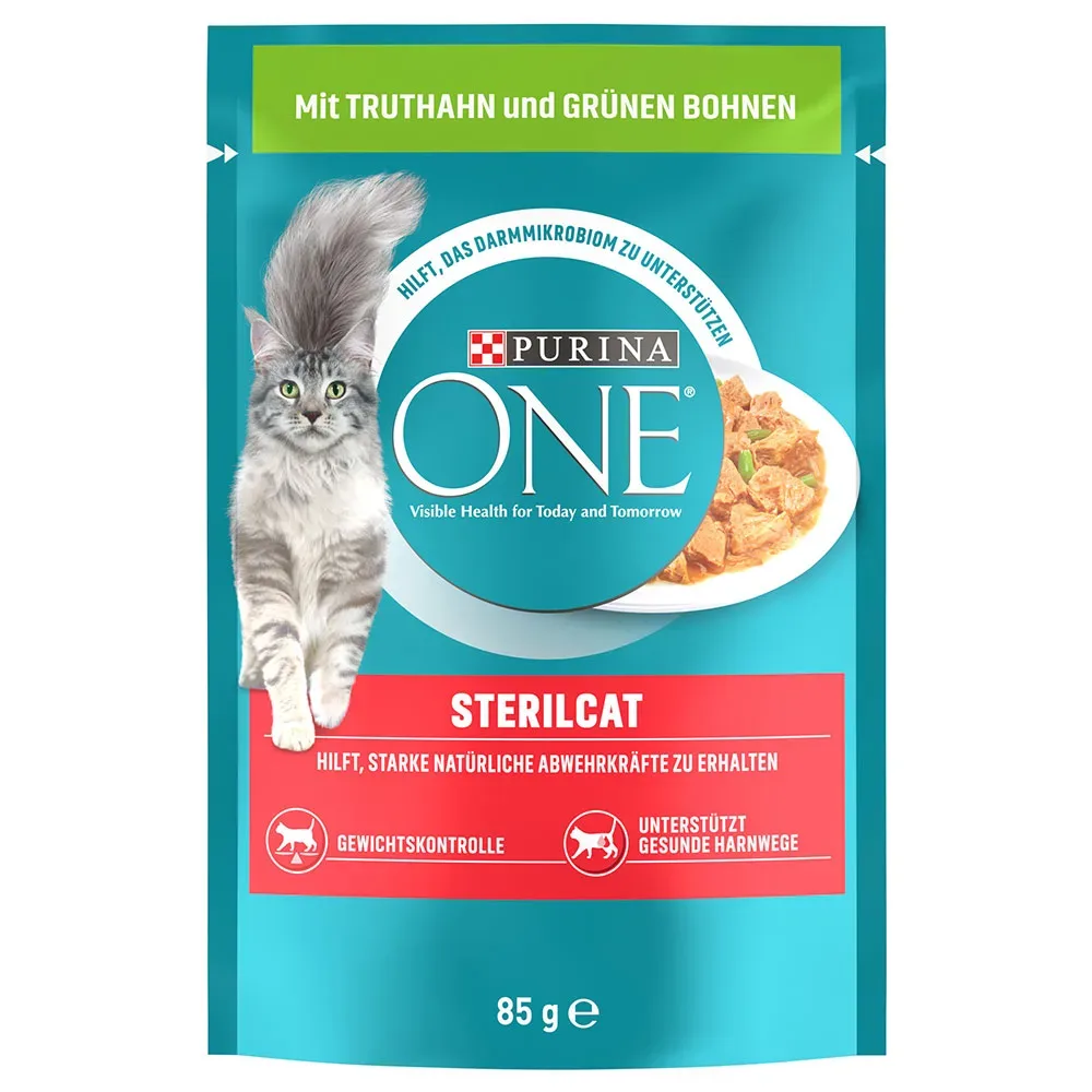 Sparpaket PURINA ONE 26 x 85 g - Sterilised mit Truthahn & grünen Bohnen