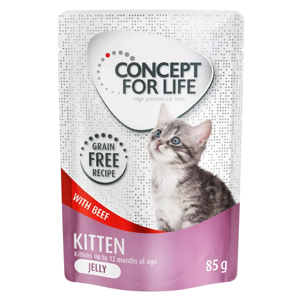 Concept for Life Kitten mit Rind getreidefrei - in Gelee - 12 x 85 g