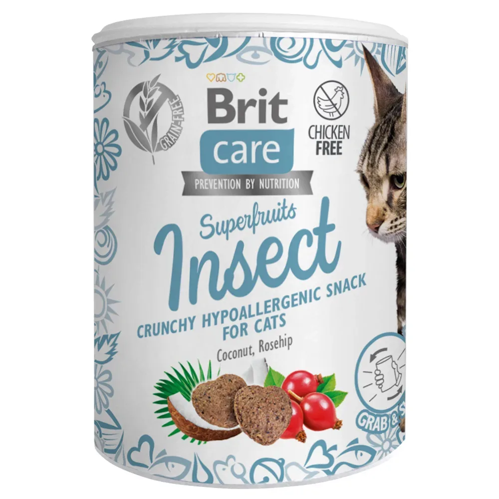 Brit Care Cat Snack Superfruits & Insekten - 3 x 100 g