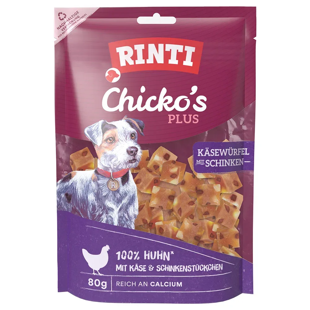 RINTI Chicko Plus Käse & Schinken Würfel - 80 g