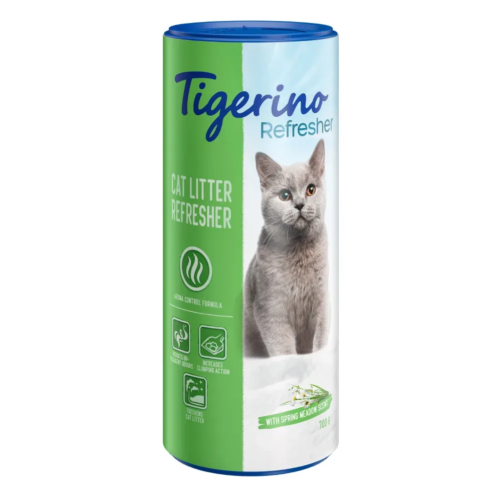 Tigerino Refresher Naturton-Deodorant für Katzenstreu ? 3 Duftvarianten - Frühlingsduft 2 x 700 g