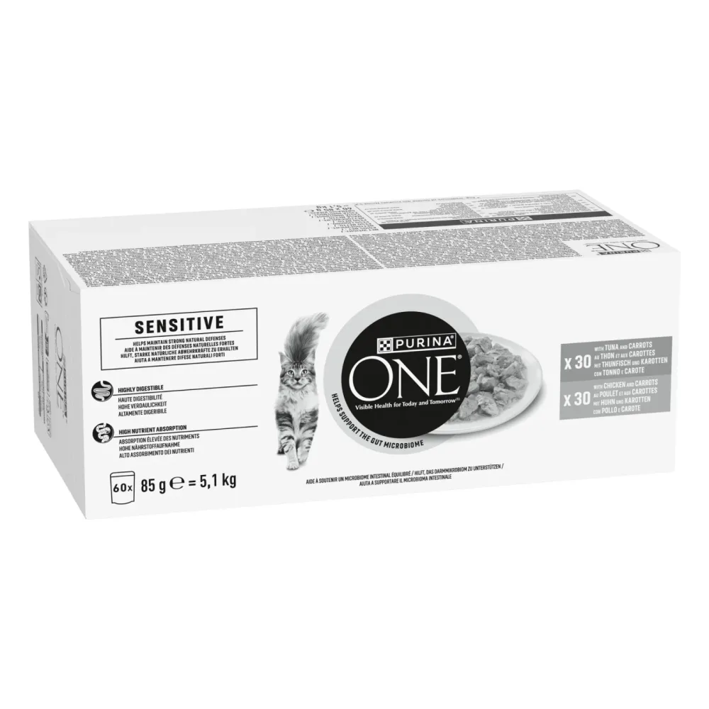 PURINA ONE Sensitive Mix Adult 60 x 85 g - 60 x 85 g