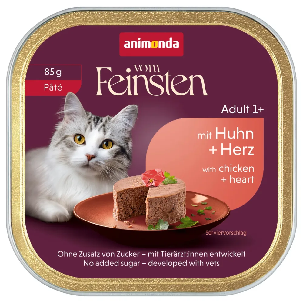 animonda vom Feinsten Adult 32 x 85 g - Huhn & Herz Paté