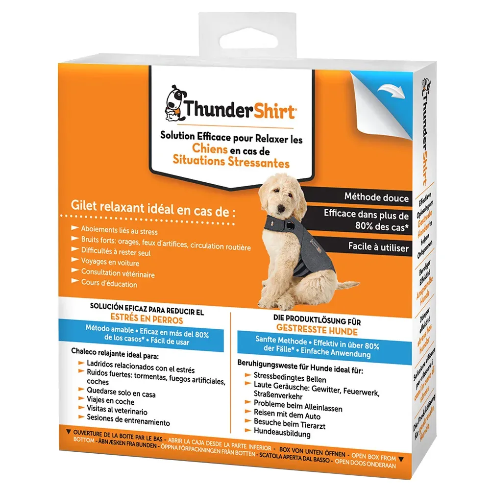 ThunderShirt® Hunde Beruhigungsweste, grau - ca. 34-44 cm Rückenlänge (Grösse S)