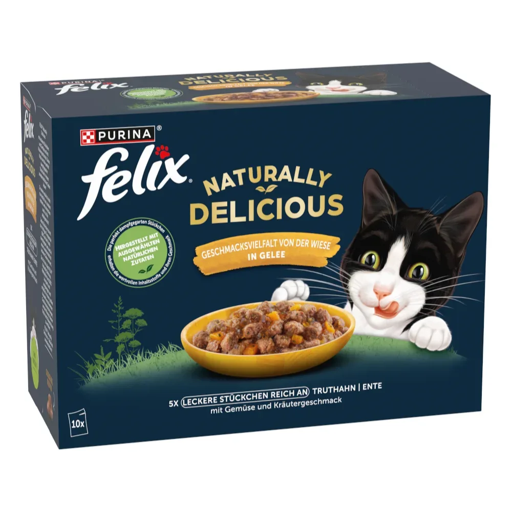 Mixpack Felix Naturally Delicious 10 x 80 g - Geflügelauswahl in Gelee