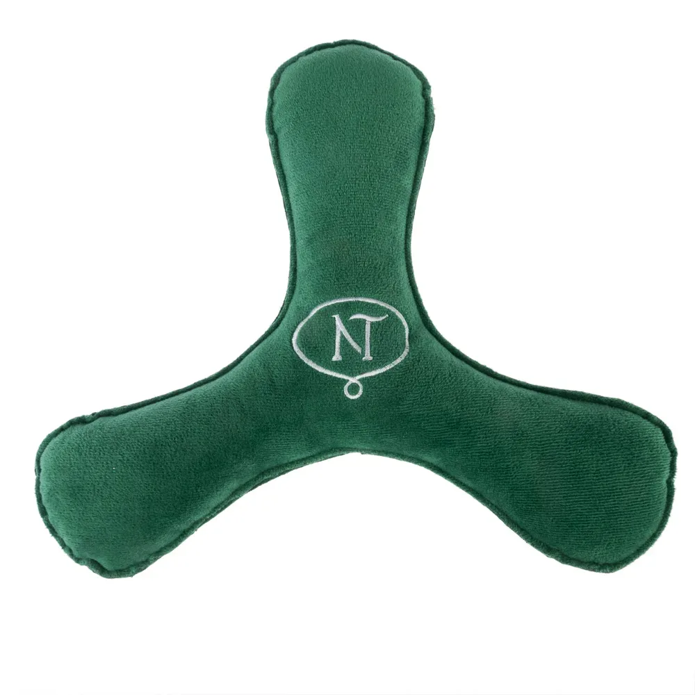 Nomad Tales Blush Plüsch Boomerang - grün: L 30 x B 30 x H 5 cm