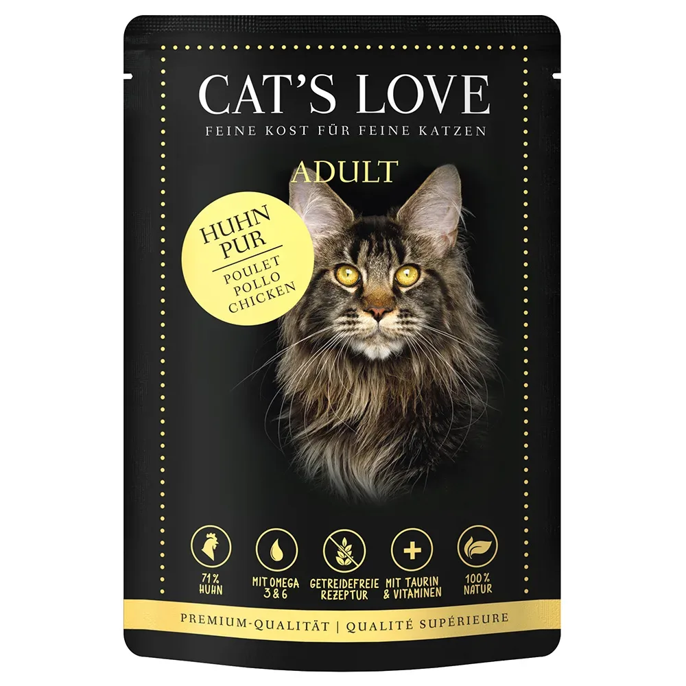 Sparpaket Cat's Love 24 x 85 g - Huhn pur