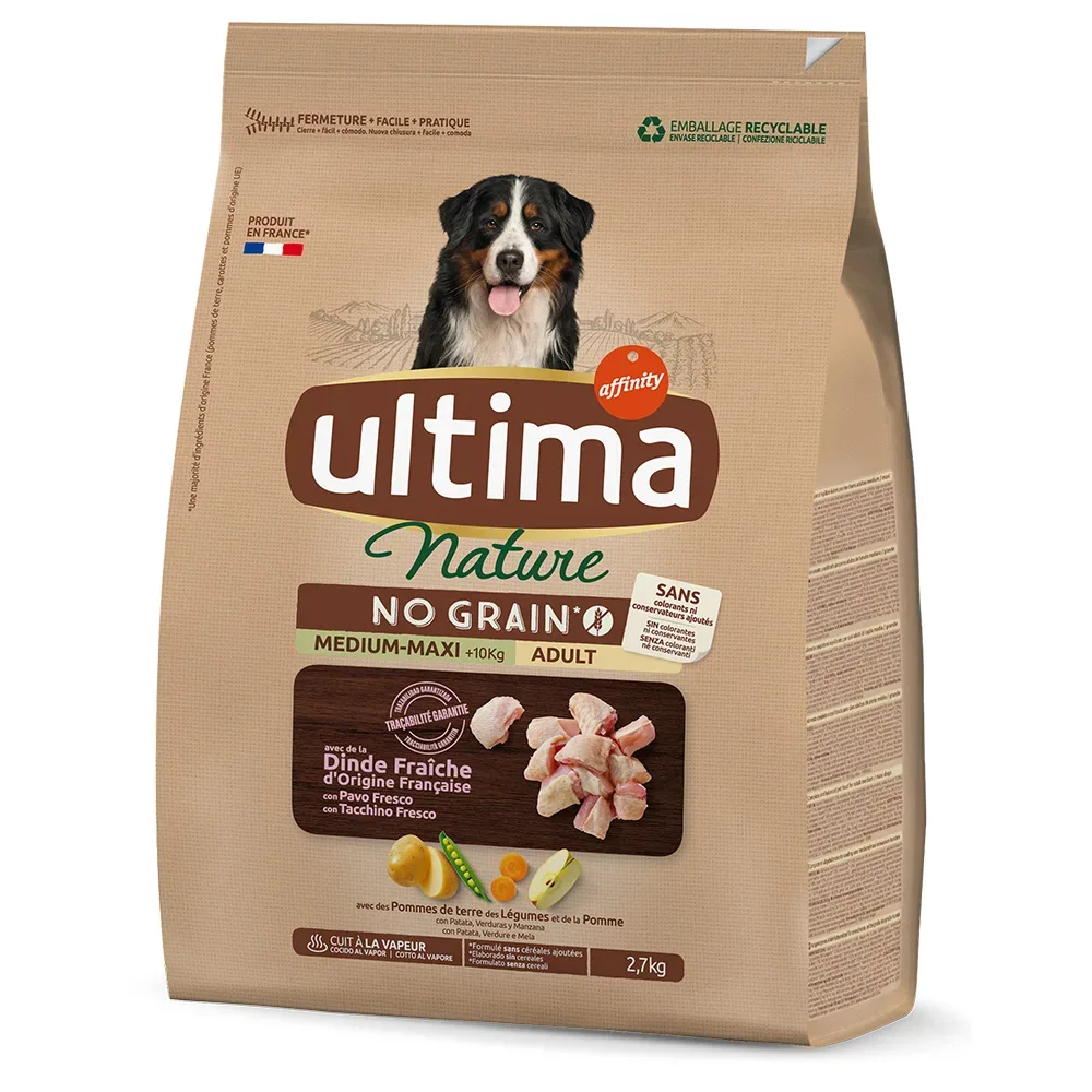 Ultima Nature No Grain Medium / Maxi Truthahn - 8,1 kg (3 x 2,7 kg)