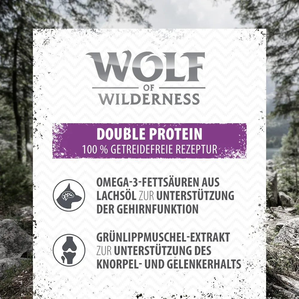 Wolf of Wilderness Senior - Duo-Protein 6 x 800 g - Green Fields - Lamm & Huhn
