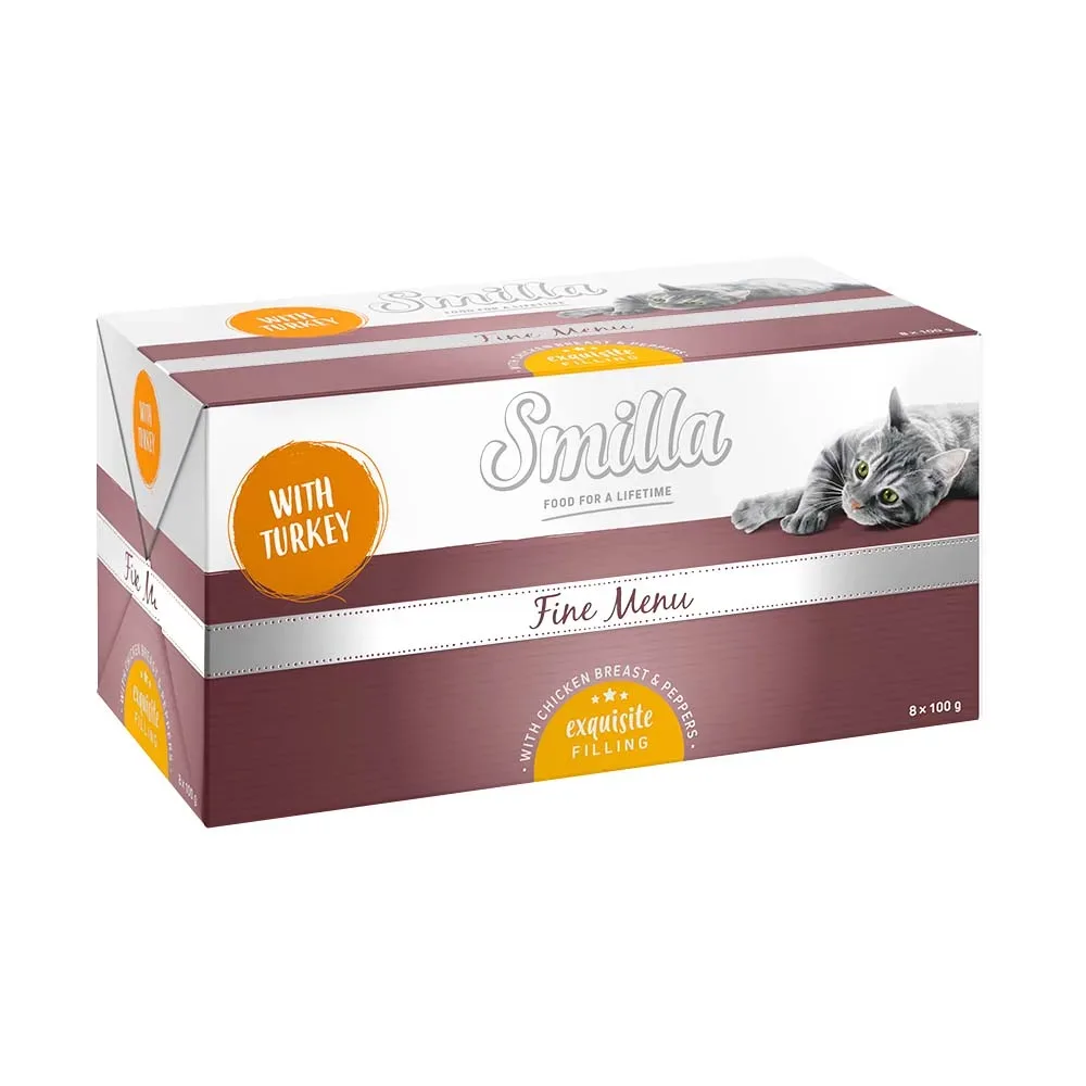 Smilla Fine Menu mit Geniesserkern 8 x 100 g - Pute mit Hähnchenbrust & Paprika