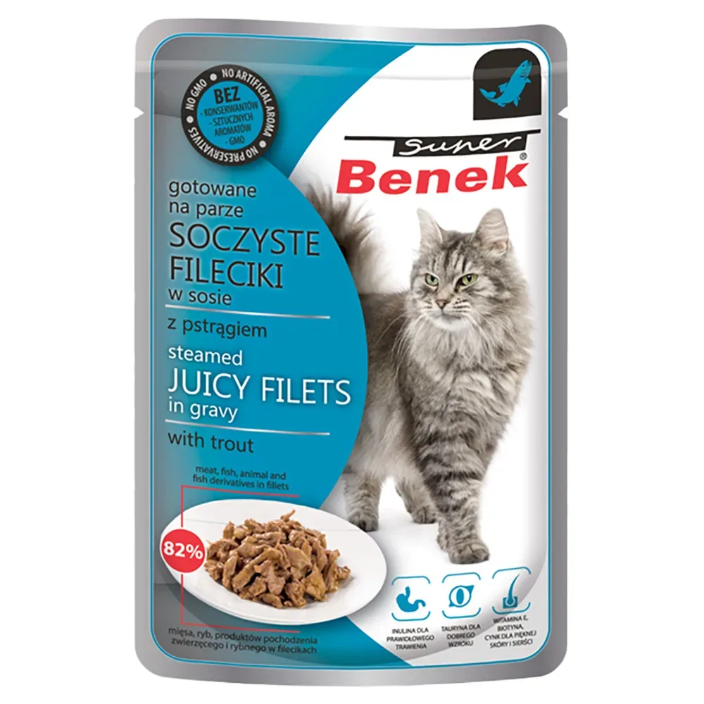 Super Benek Filets in Sosse 28 x 85 g - Forelle