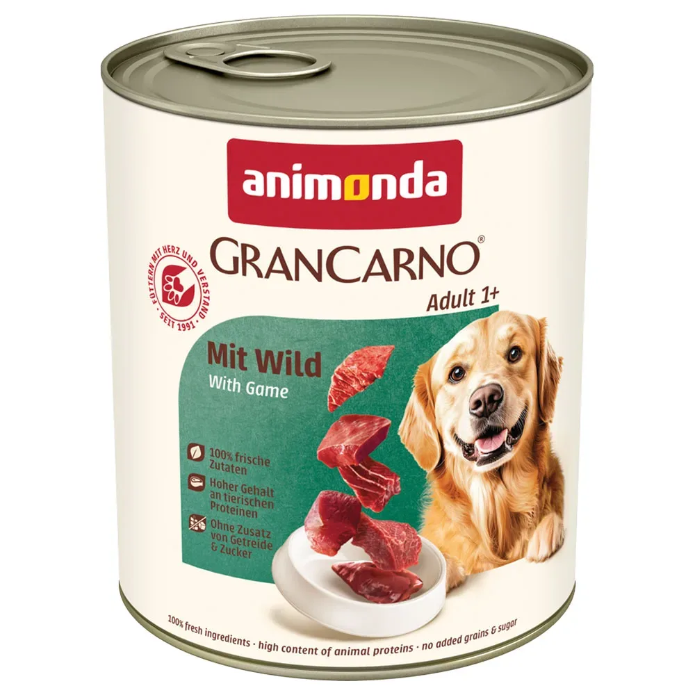 Sparpaket animonda GranCarno Original 24 x 800 g - mit Wild