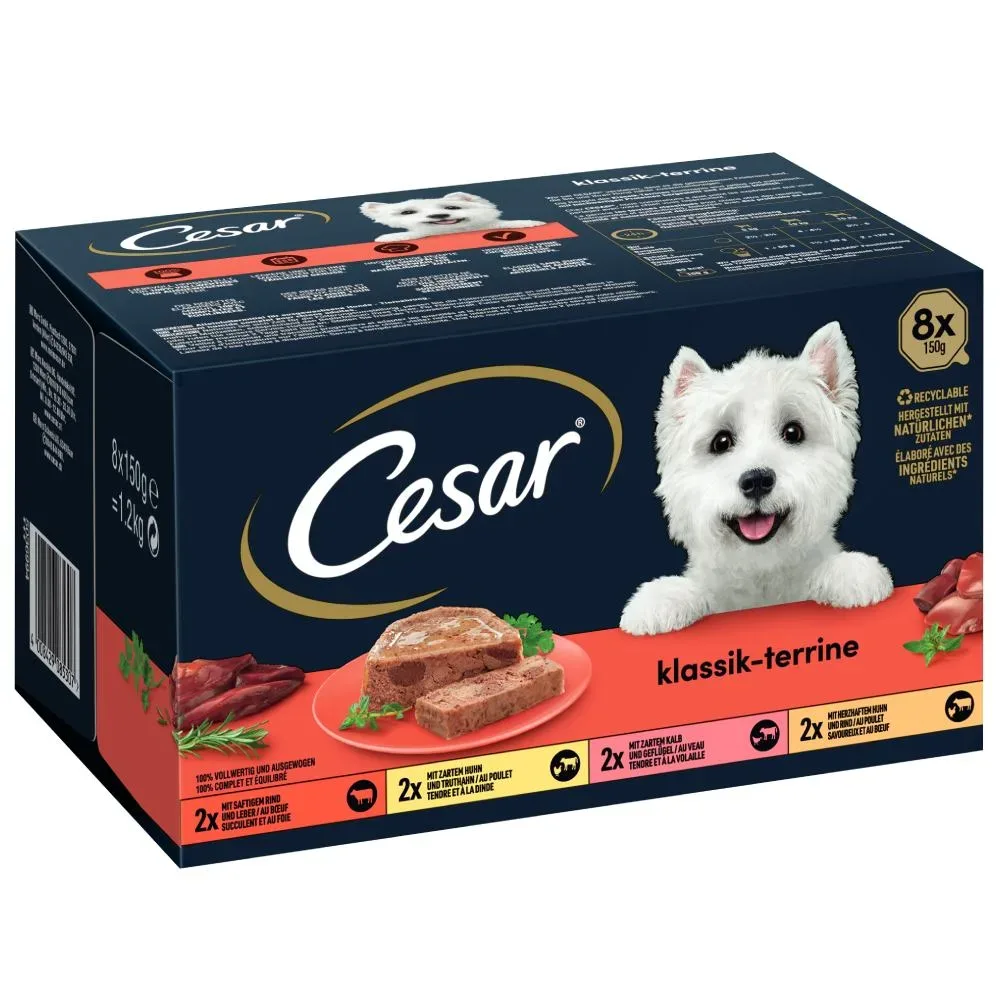 Cesar Classic Selection Mixkarton - Garten-Terrine (8 x 150 g)
