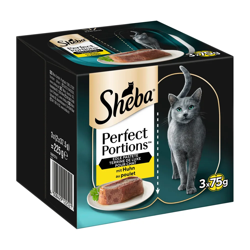 Sparpaket Sheba Perfect Portions 96 x 37,5 g - Pastete mit Huhn