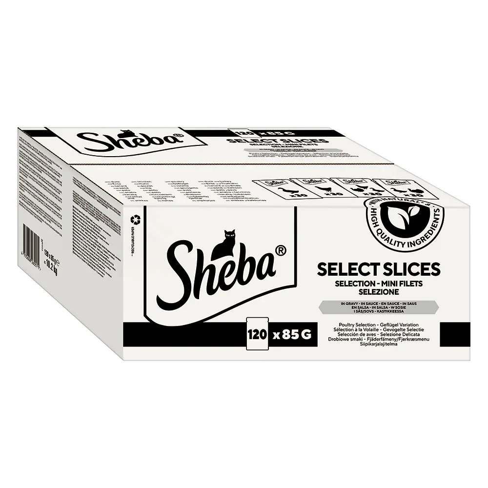 Sheba Multipack Katze Portionsbeutel 120 x 85 g - Selektion in Sosse (Geflügel Variation)