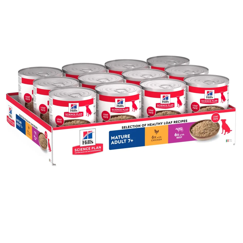 Hill's Science Plan Mature Adult 7+ - mit Huhn & Rind (24 x 370 g)