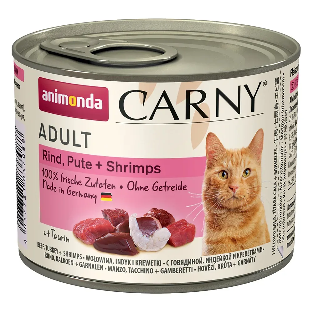 animonda Carny Nassfutter Katze Adult, Mixpaket Fleischauswahl 12x200 g Mixpaket 2