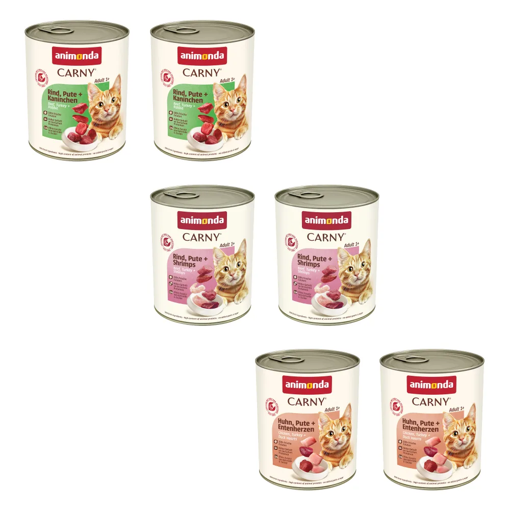 animonda Carny Nassfutter Katze Adult, Mixpaket 6x800 g Mixpaket 2