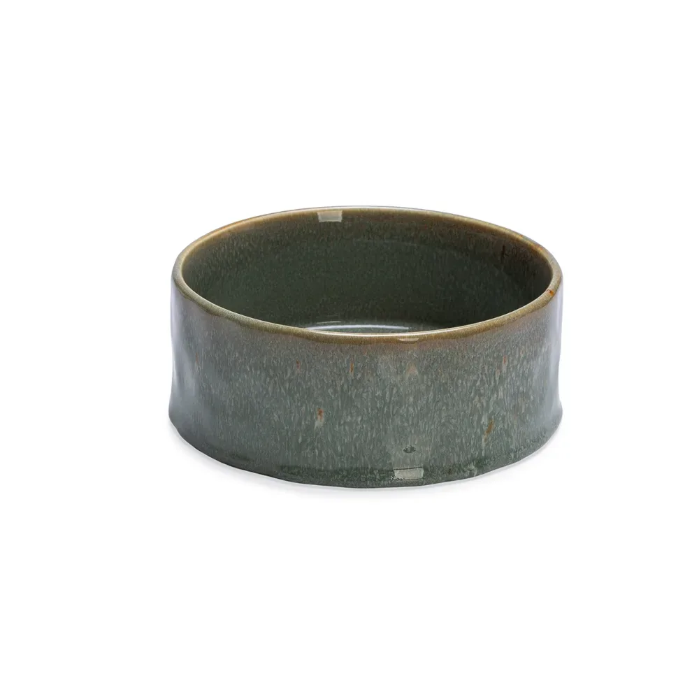 Designed by Lotte Hundenapf Keramik, grün - 1200 ml, Ø 18 x H 7 cm