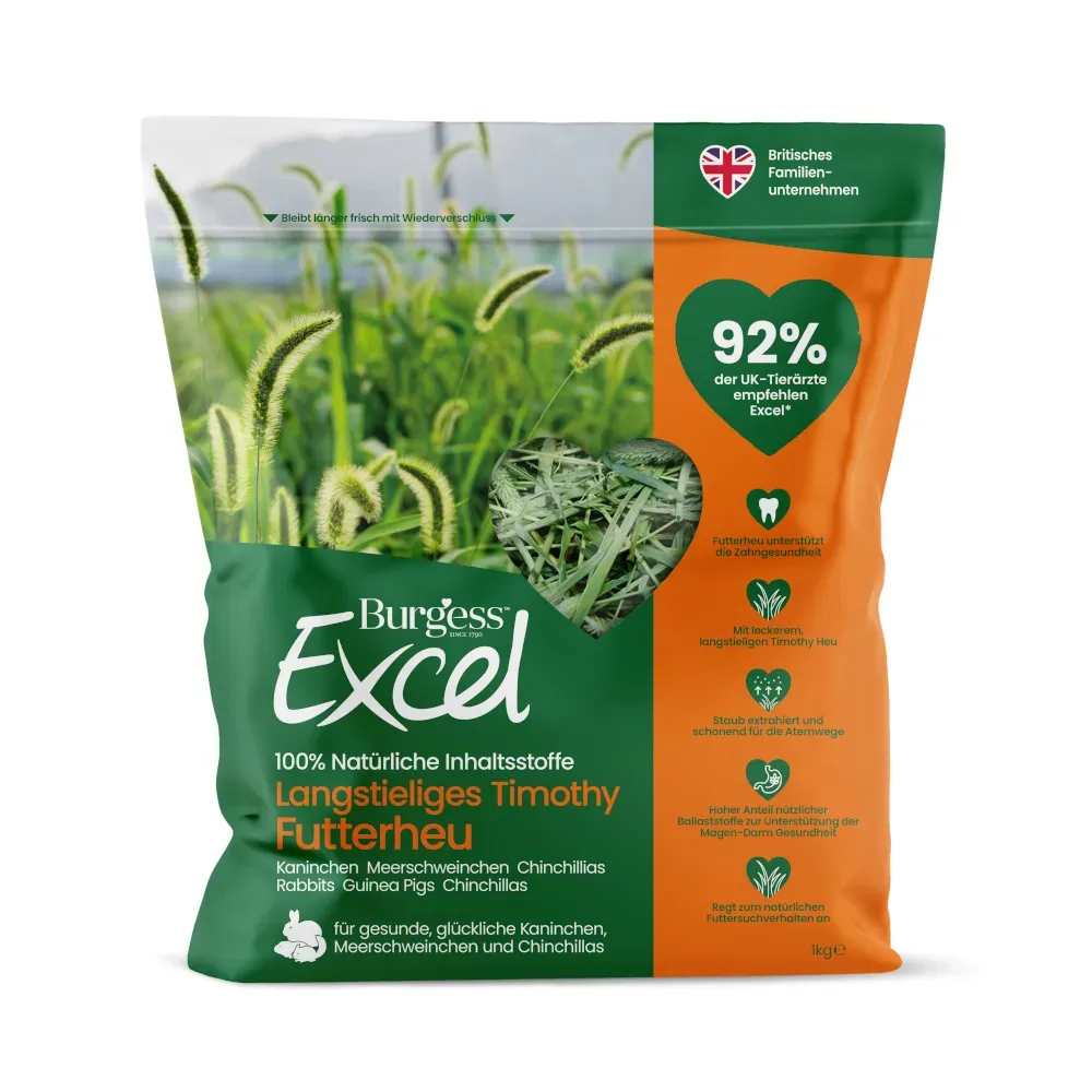 Burgess Excel Langstieliges Timothy Futterheu - 1 kg
