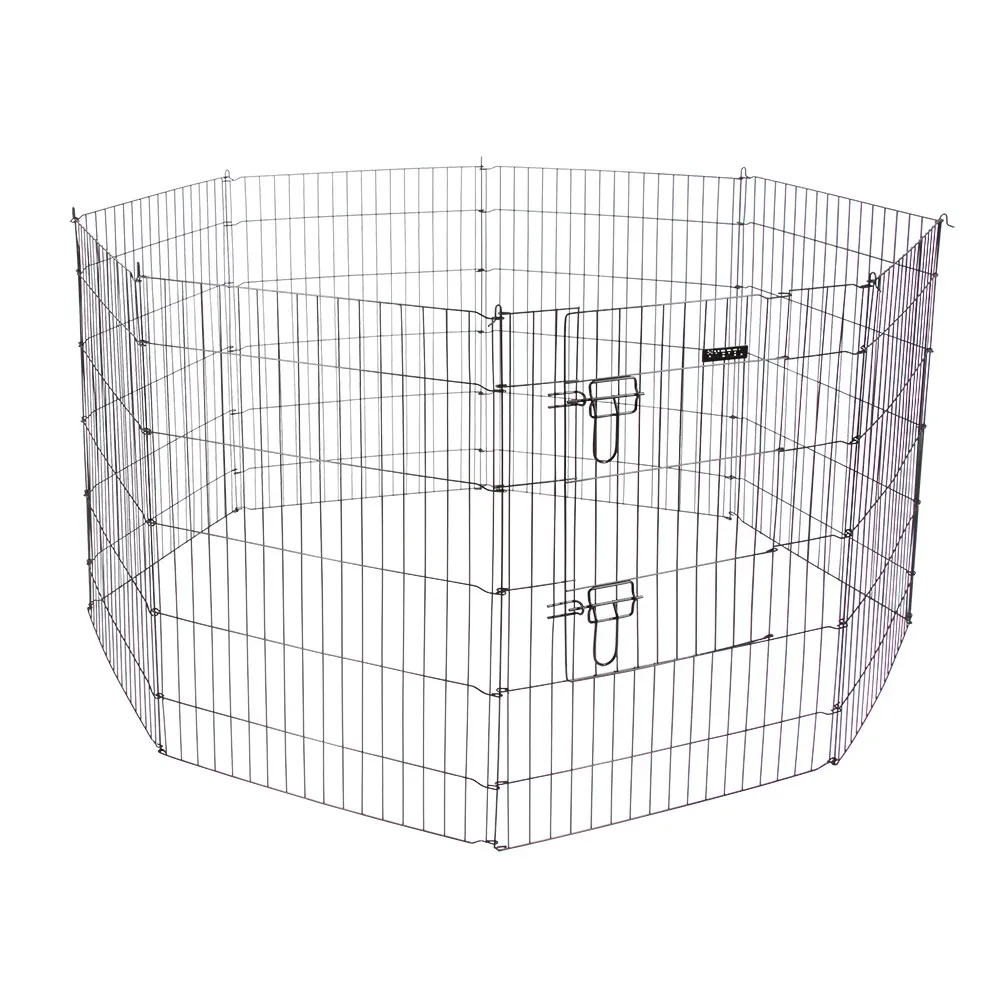 Kerbl Pet Gehege mit Türe für Welpen und Kleintiere - 8 Elemente à B 57 x H 78 cm