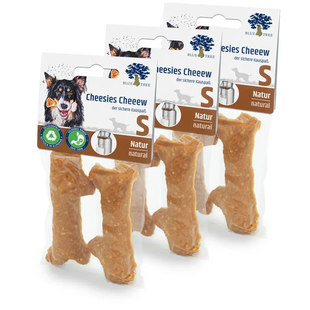 Blue Tree Cheesie Cheeew Natur - Grösse S: 3 x 40 g (6 Stück)