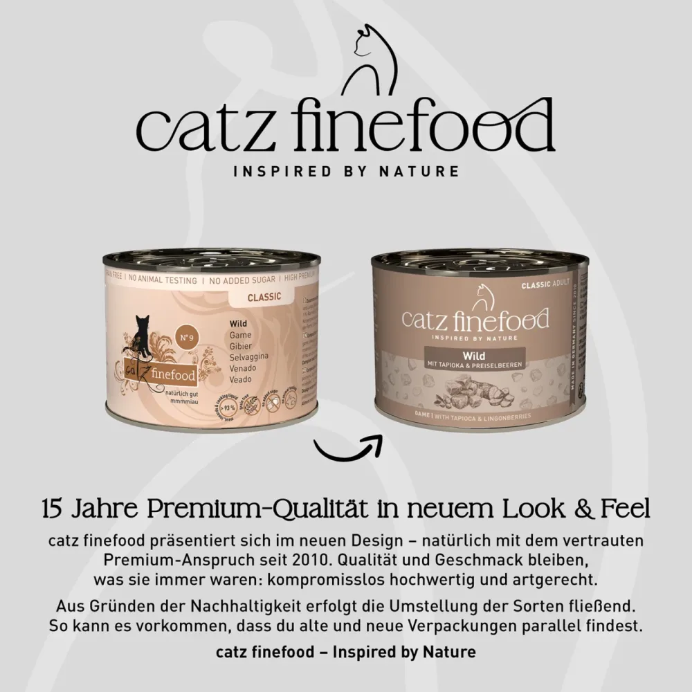 Sparpaket catz finefood 24 x 200 g - Lachs & Geflügel