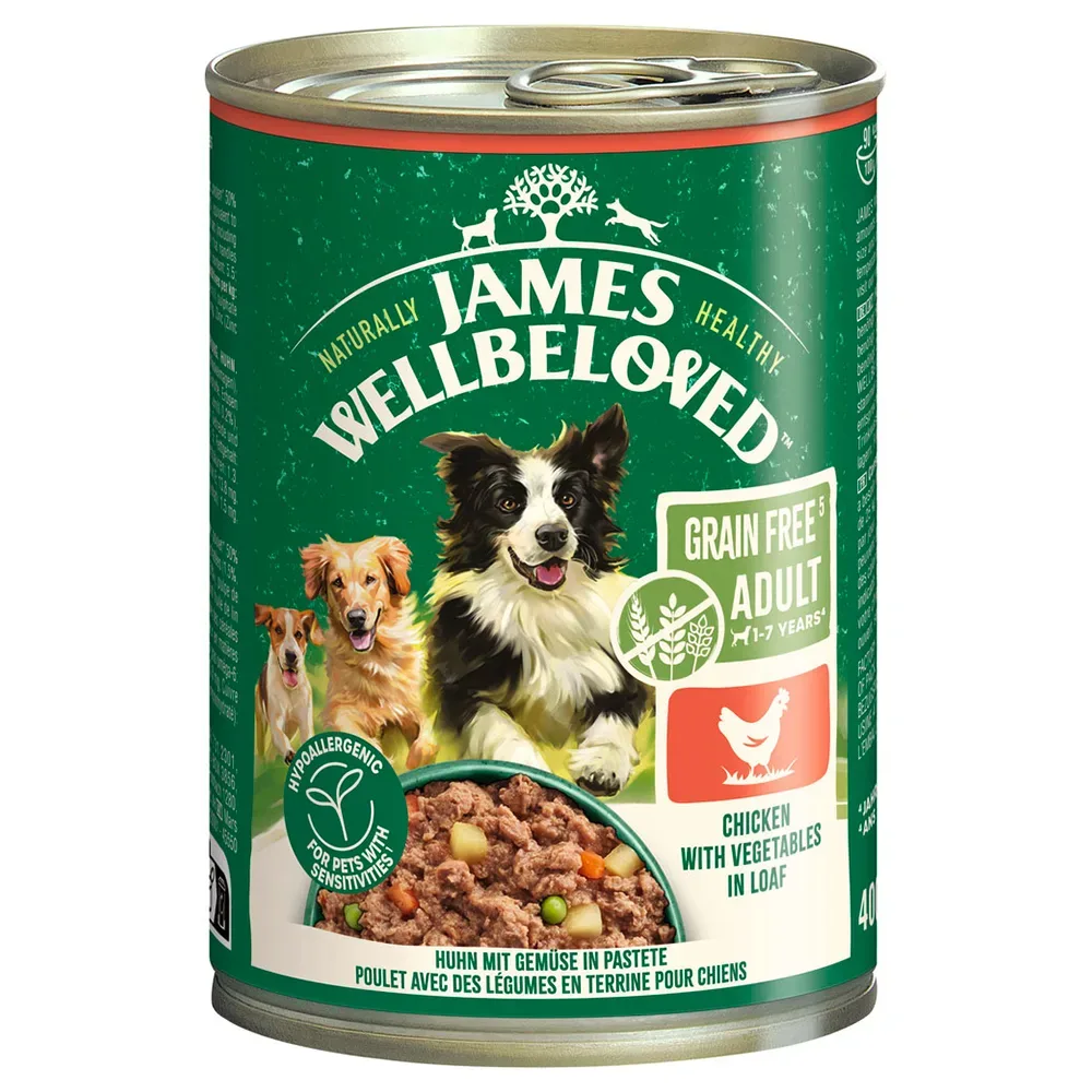 James Wellbeloved Adult Dog Grain Free Hypoallergenic Huhn in Pastete - 6 x 400 g