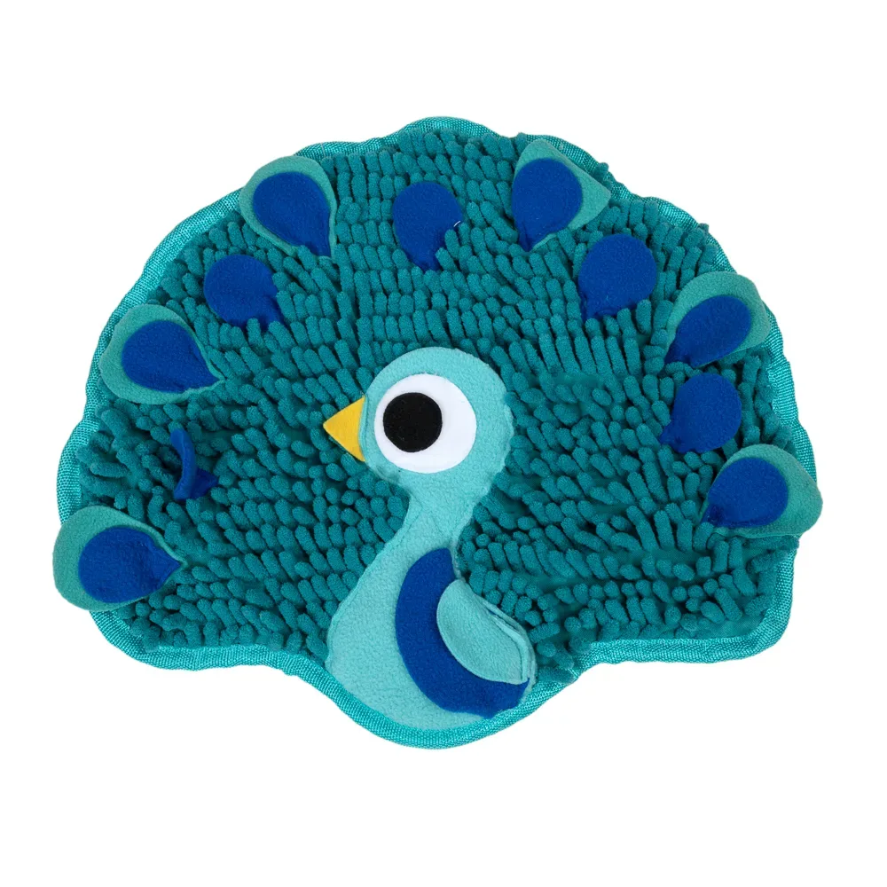 TIAKI Schnüffelmatte Pfau - L 36 x B 31 x H 1 cm
