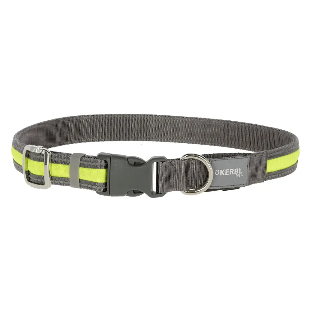 Kerbl Pet Light & Reflex Leuchthalsband - Grösse M/L: 45-65 cm Halsumfang, 20 mm breit