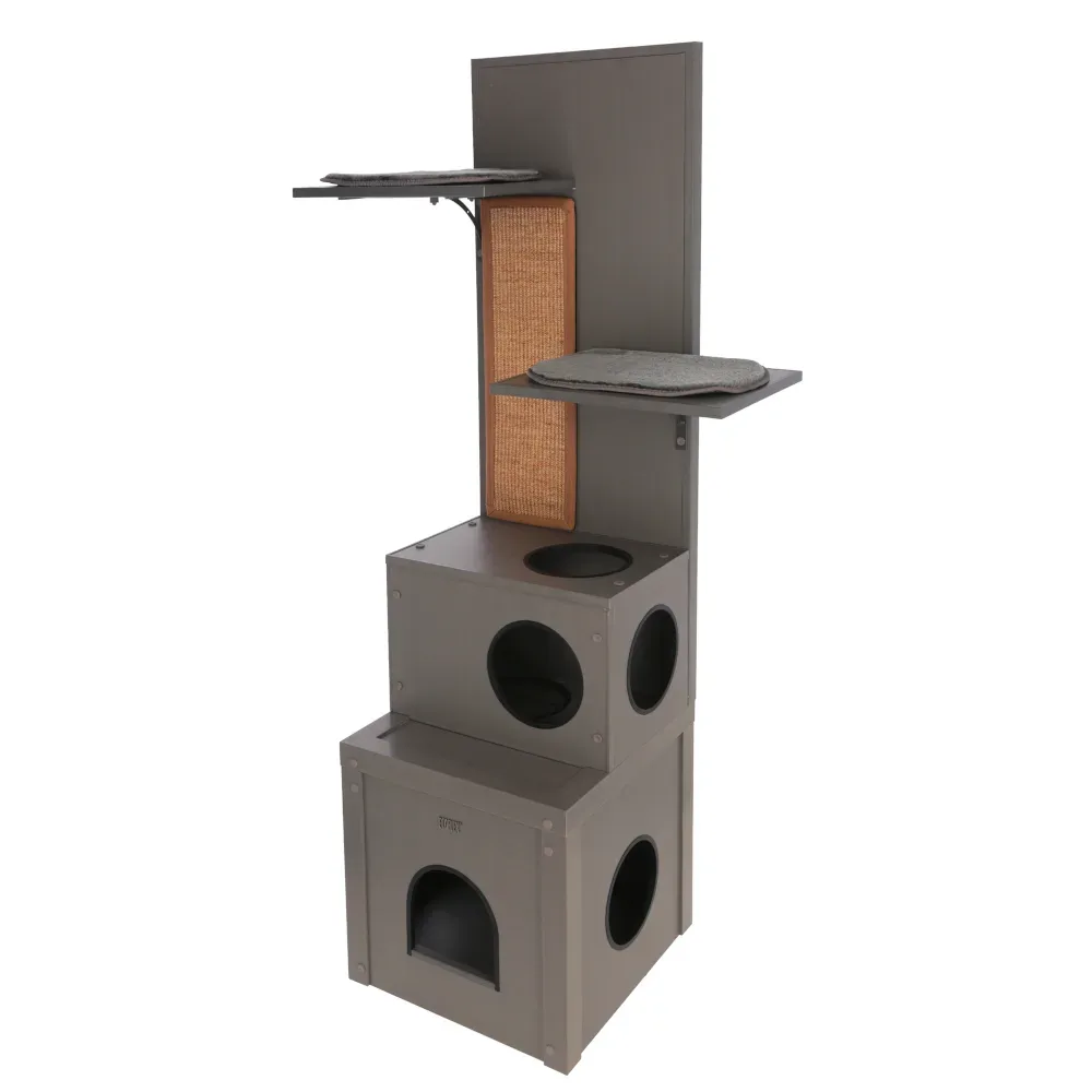 Kerbl Pet ECO-Katzenspielhaus Alex - grau
