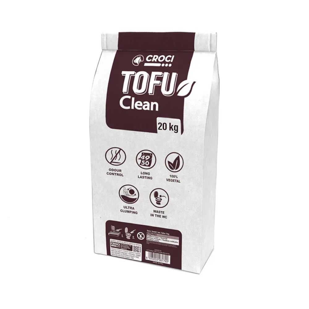 Croci Tofu Clean Katzenstreu - Sparpaket: 2 x 45 l (40 kg)