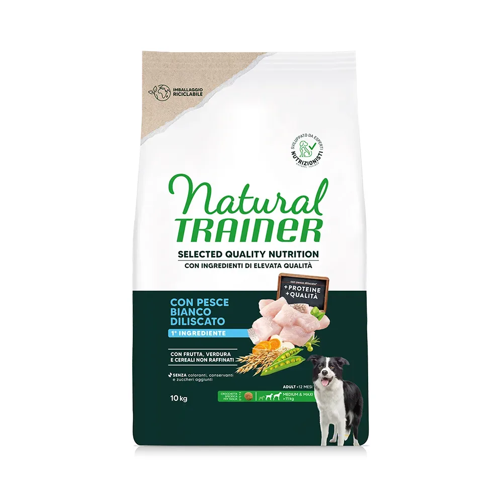 Natural Trainer Selected Quality Nutrition Adult Medium & Maxi Weissfisch - Sparpaket: 2 x 10 kg