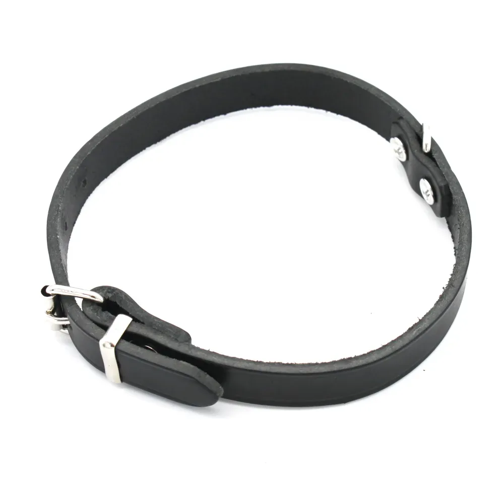 Heim Halsband genieted Soft, schwarz - Grösse 60: 44 - 54 cm Halsumfang, 25 mm breit