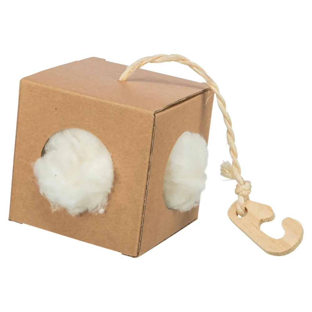Trixie Box für Nistmaterial mit Kapok - L 9 x B 9 x H 9 cm