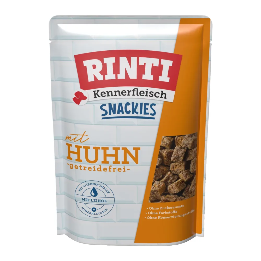 RINTI Kennerfleisch Snackies - Sparpaket: Huhn 5 x 225 g