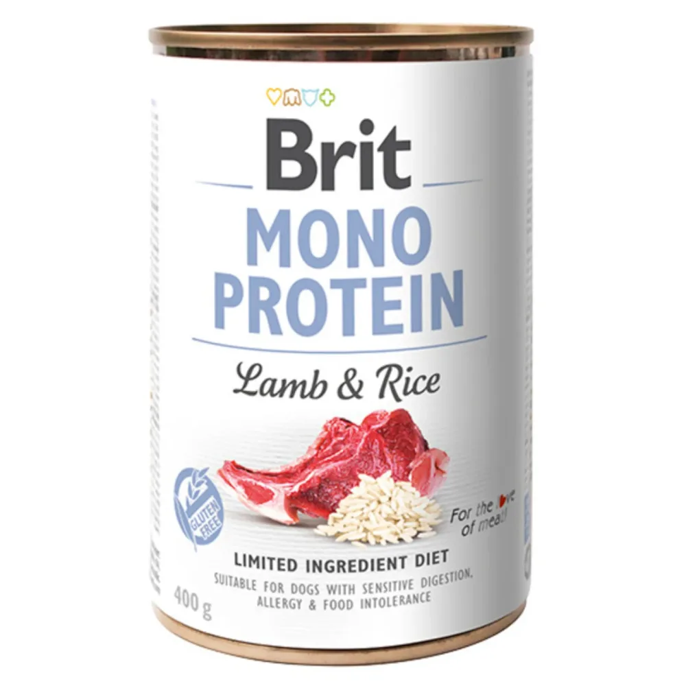 Sparpaket Brit Mono Protein 12 x 400 g  - Lamm mit Reis
