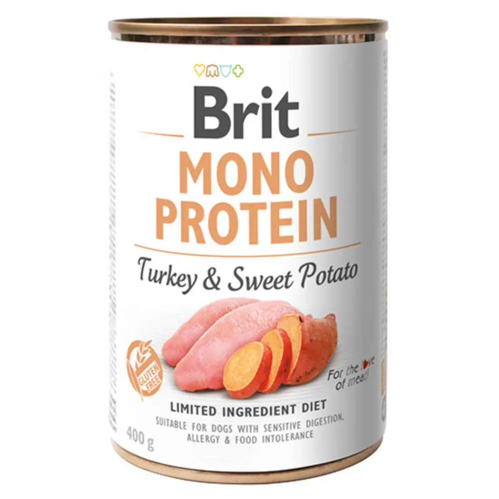 Sparpaket Brit Mono Protein 12 x 400 g  - Pute mit Süsskartoffel