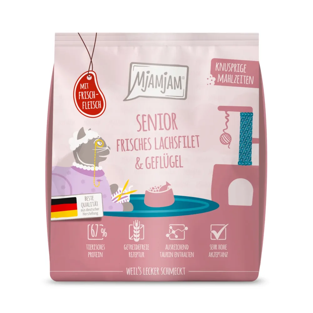 MjAMjAM Knusprige Mahlzeiten Senior Lachs & Geflügel - 300 g
