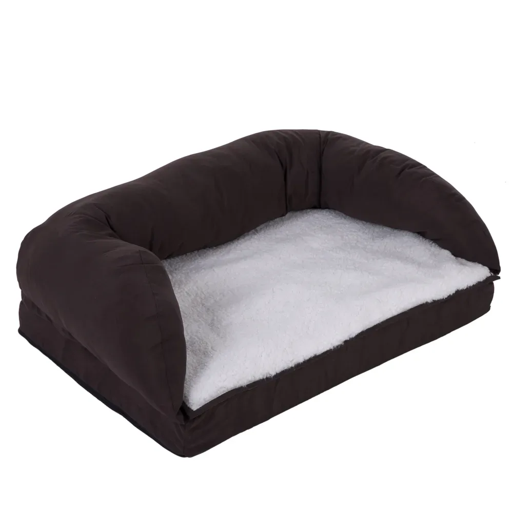 Sparpaket: Das Orthopädische Hundebett eckig + Kuscheldecke Paws - Grösse M + Kuscheldecke