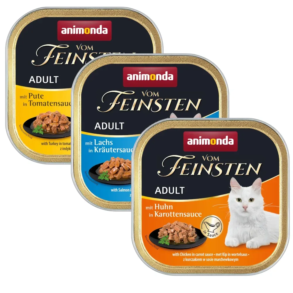 Mixpaket animonda vom Feinsten 32 x 100 g - No Grain in Sauce (3 Sorten)