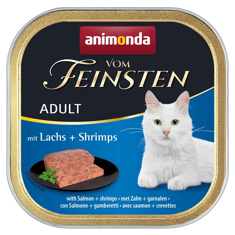 animonda vom Feinsten Adult 6 x 100 g - Lachs & Shrimps