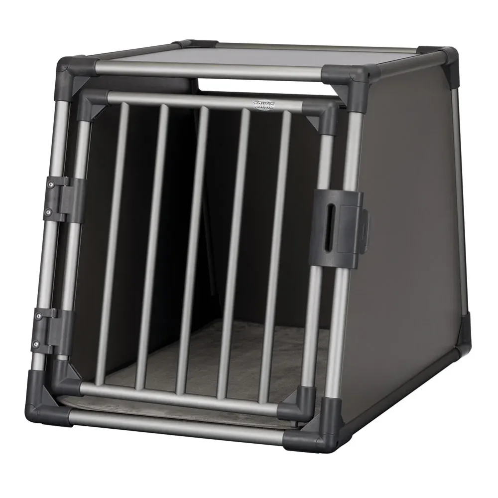 Trixie Transportbox Aluminium graphit - Grösse M-L: B 61 x T 86 x H 65 cm