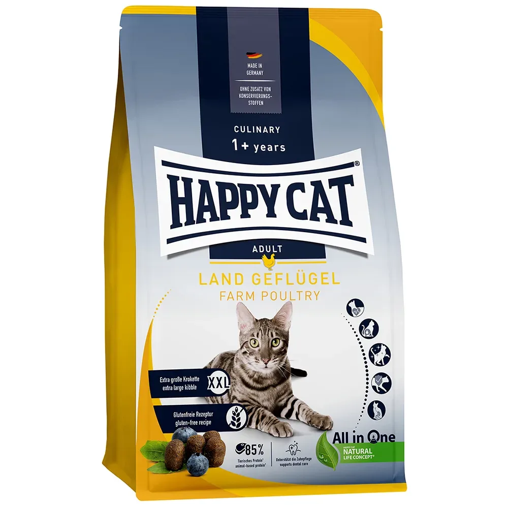 Happy Cat Culinary Adult Land-Geflügel  - Sparpaket: 2 x 1,3 kg