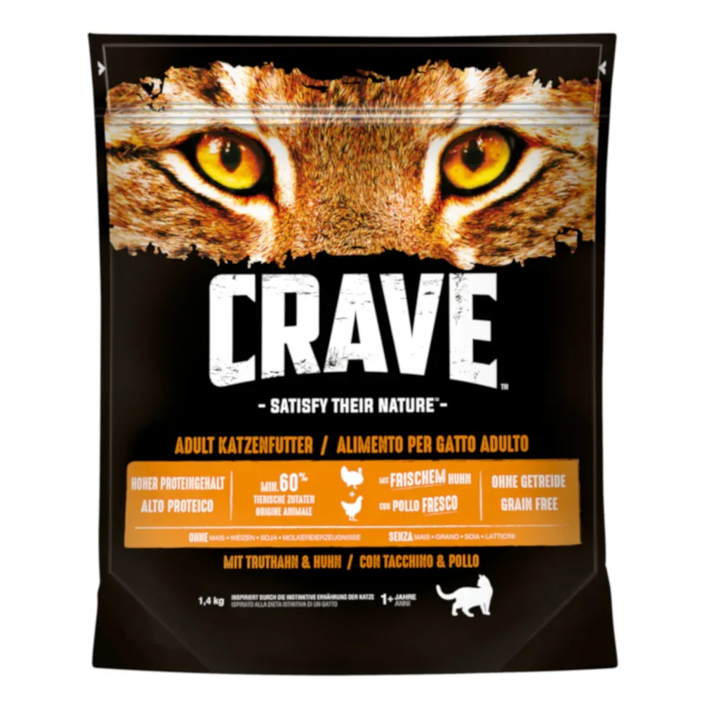 Crave Trockenfutter Katze mit Truthahn & Huhn - Sparpaket: 6 x 750 g